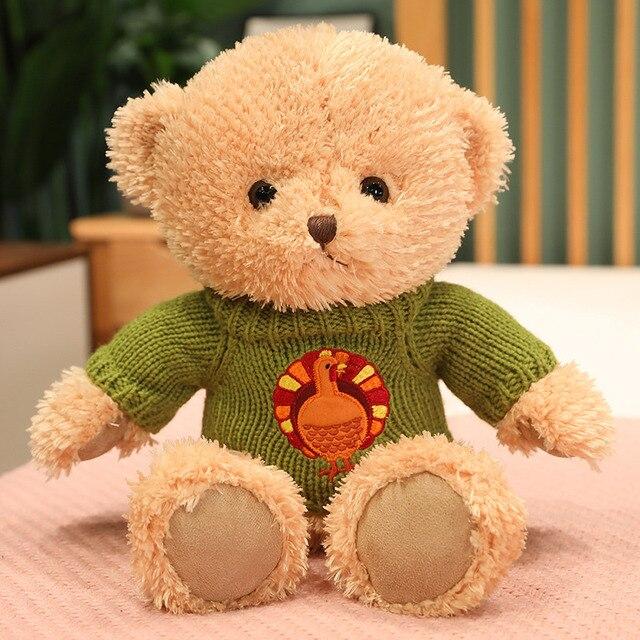 45cm Lovely Plush Sweater Teddy Bear Toys Adorable Classical Bear Dolls Stuffed Soft Animal Pillow Valentine S Gift For Girlfriend
