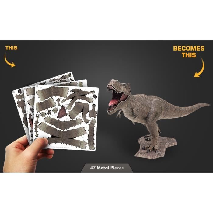 Puzzle 3D - Fascinations - Tyrannosaurus Rex - Métal - Gris - À partir de 14 ans