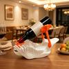 Gänse-Weinflaschenhalter, 3D-gedrucktes dekoratives Weinregal, Praktisches vielseitiges dekoratives Ornament, für Zuhause Küche Bar Büro Arbeitsplatte