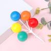 Bunte Mini-Ballon-Kuchenaufsätze Kunststoff-Ballon-Spieße 5 Ballons Dessert-Cupcake-Dekoration für Geburtstagsfeier Hochzeitsfeier