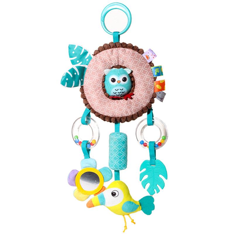 

Sensory Stroller Hanging Rattles for Baby Soft Newborn Plush Animals Bed Bell Dolls Babies Development Handle Toys Toddlers Gift