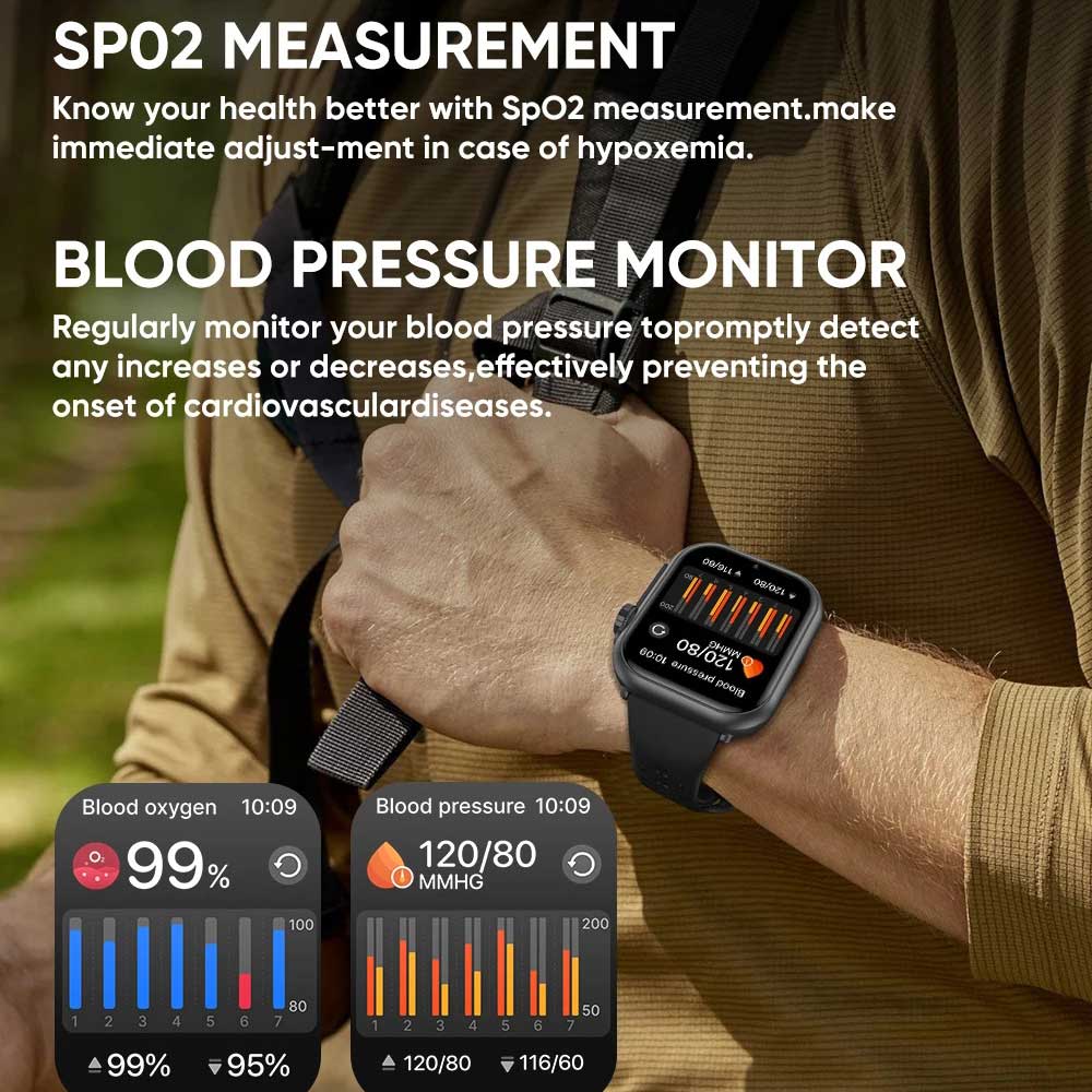 Neue Smartwatch 1000mAh Lange Akkulaufzeit Für Männer Frauen Fitness Sport Bluetooth Anruf Wasserdicht 1,85 Zoll Voll Touch Smartwatch