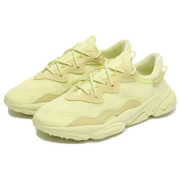 Adidas Originals Ozweego Mesh Fashion Comfortable Non-Slip Durable Low-Top Lifestyle Casual Shoes Unisex Casual Shoes Yellow FY2303