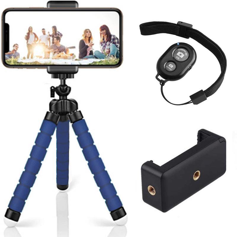 Cellphone Video Recording Vlogging Travel Photography Accessory Portable Flexible Phone Tripod Mini Table Stand with Remote