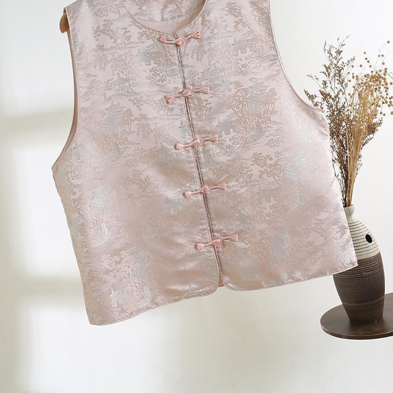 Knopf Jacquard Ärmellose Weste Weste Damen Frühling 2025 High-End Mode Lockeres Oberteil