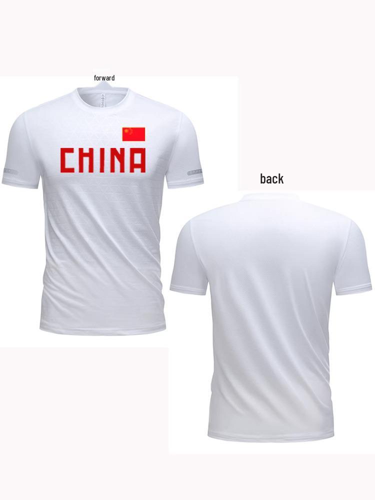 Chinese Team Quick Dry Ice Silk Running T-shirt for Track & Field and Fitness Training