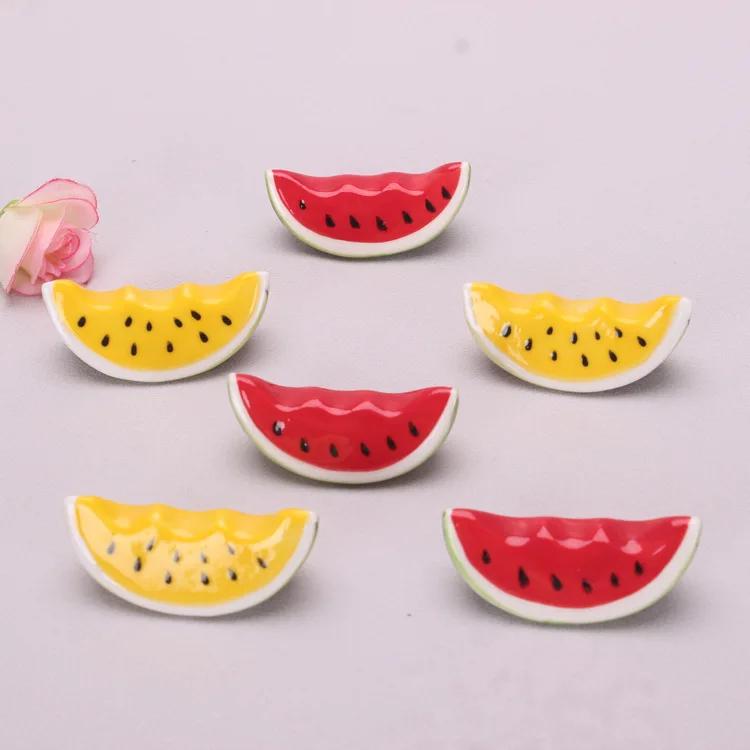 1/2/3pcs Creative Watermelon Ceramic Chopstick Rest Rack Tomato Chopstick Shelf Stand Pen Holder Tableware Table Decoration