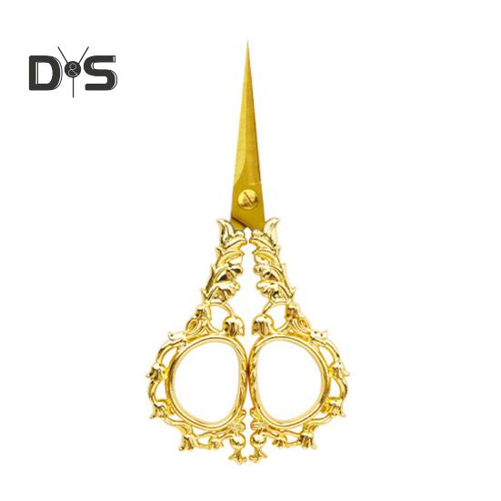Vintage Carved Flower Scissors Heavy Duty Stainless Steel Sharp Blade Multipurpose Tailor Scissors DIY Embroidery Arts Crafts Crochet Yarn Needlework