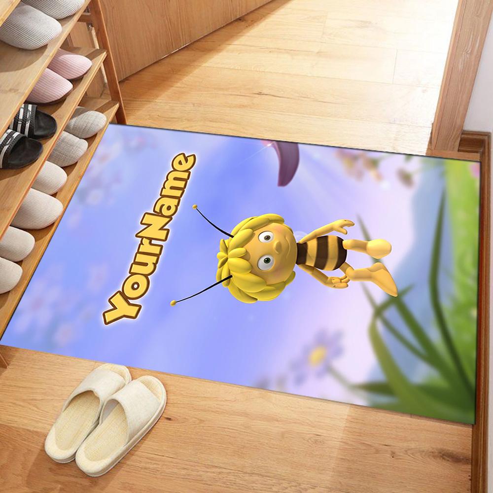 Biene Maja Customize Text Carpet Suitable for Dining Room Outdoor Game Room Decorate room Antislip Carpet Decorate Offices Spiritual Gift