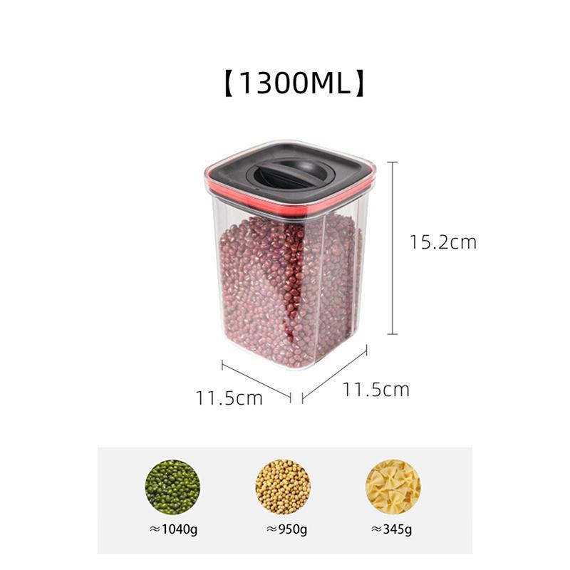 Transparent Household Knob Sealed Jar for Snack Storage with Fresh-Keeping Lid Plastic Kitchen Storage Box