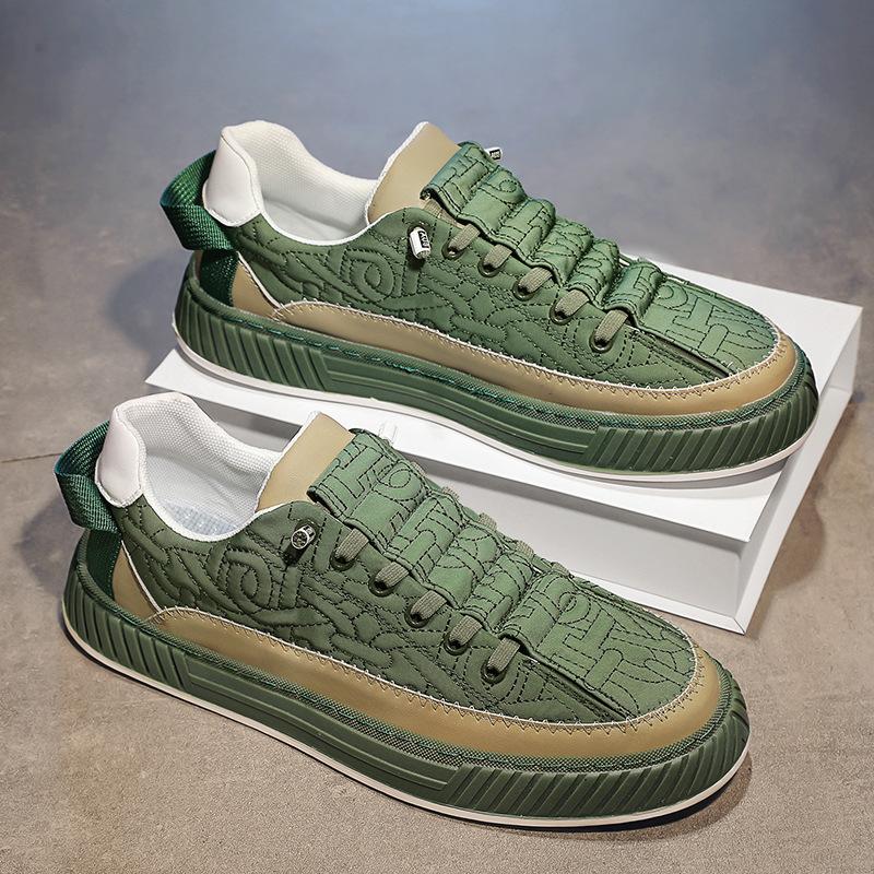 Модные мужские кроссовки из парусины на плоской подошве — фото 3