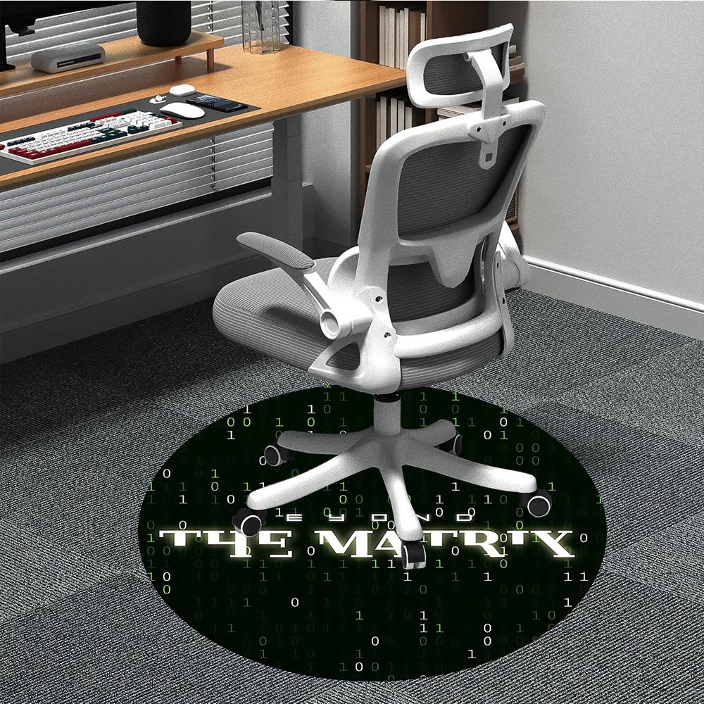 

1 шт. Круглый ковер THE Matrix Office, Под офисные стулья, Спальня, Гостиная, Декор для дома, Декор комнаты, Доступен в различных размерах 80cm