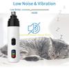 92MF USB Rechargeable Pet Grinder For Dog Cats LED Trimmer Quiet Motor Grooming Tool for Small Animal Home Use