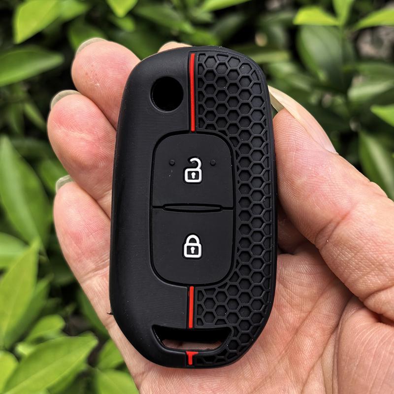 

For Renault Kadjar Captur Megane Sandero Stepway Logan Clio 5 Arkana Kwid Silicone Car Key Case Cover Shell
