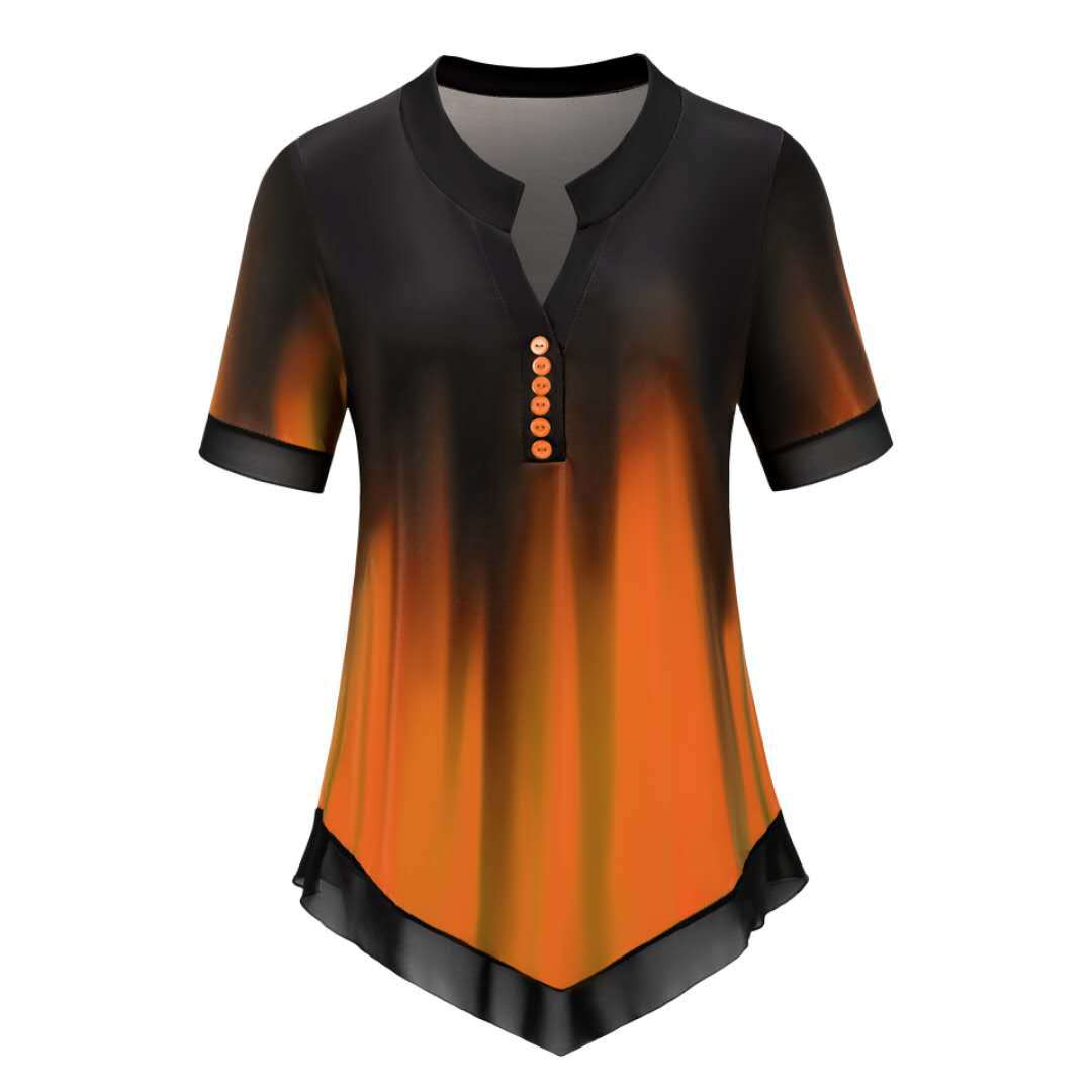 Весна-лето с круглым вырезом и градиентным принтом — фото 3