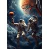 Vibrant Astonishing Basketball Landscape Posters Cool Space Basketball Modern Prints Canvas Wall Pictures Home Living Room Decor