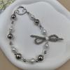 Chic Pearl Bow Pendant Mobile Phone Case Keychain for Women - Anti-Fall Jewelry