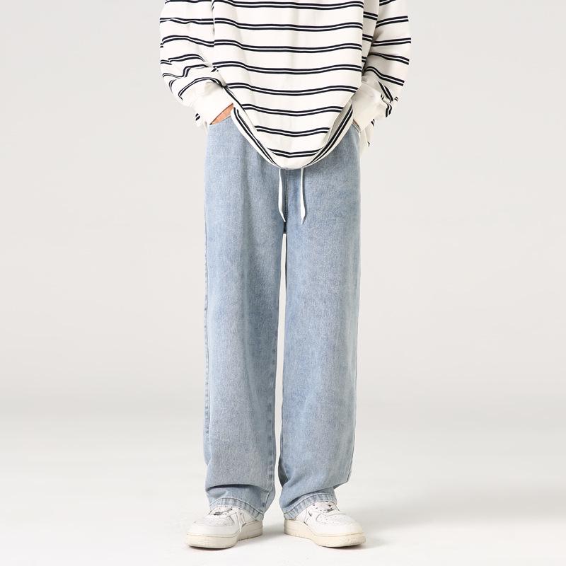 

ДЖИАМУ Унисекс Широкие Джинсы Мешковатого Кроя Трехцветные на Все Сезоны L