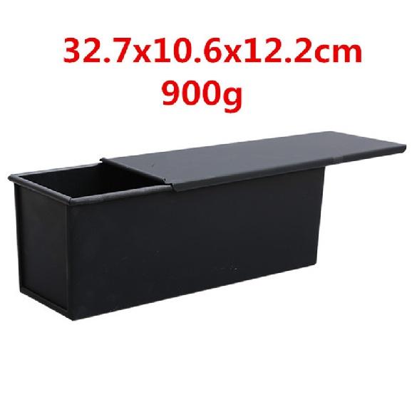 Black Non-Stick Bread Loaf Meatloaf Pan Box With Lid Iron Toast Mold Kitchen Bakeware Bread Loaf Pate Toast Cakes Baking