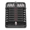 Universal 12 Way Fuseing Box Holder Waterproof Cover LED Indicator Box Holder Fuseing Panel RV Trailer