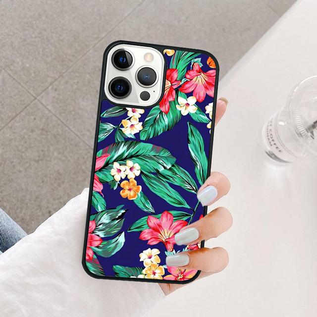 Retro Tropical Floral Flowers Cover For iPhone 17 Air 15 16 14 13 12 Pro Max 11 Pro Max Plus Phone Case Coque