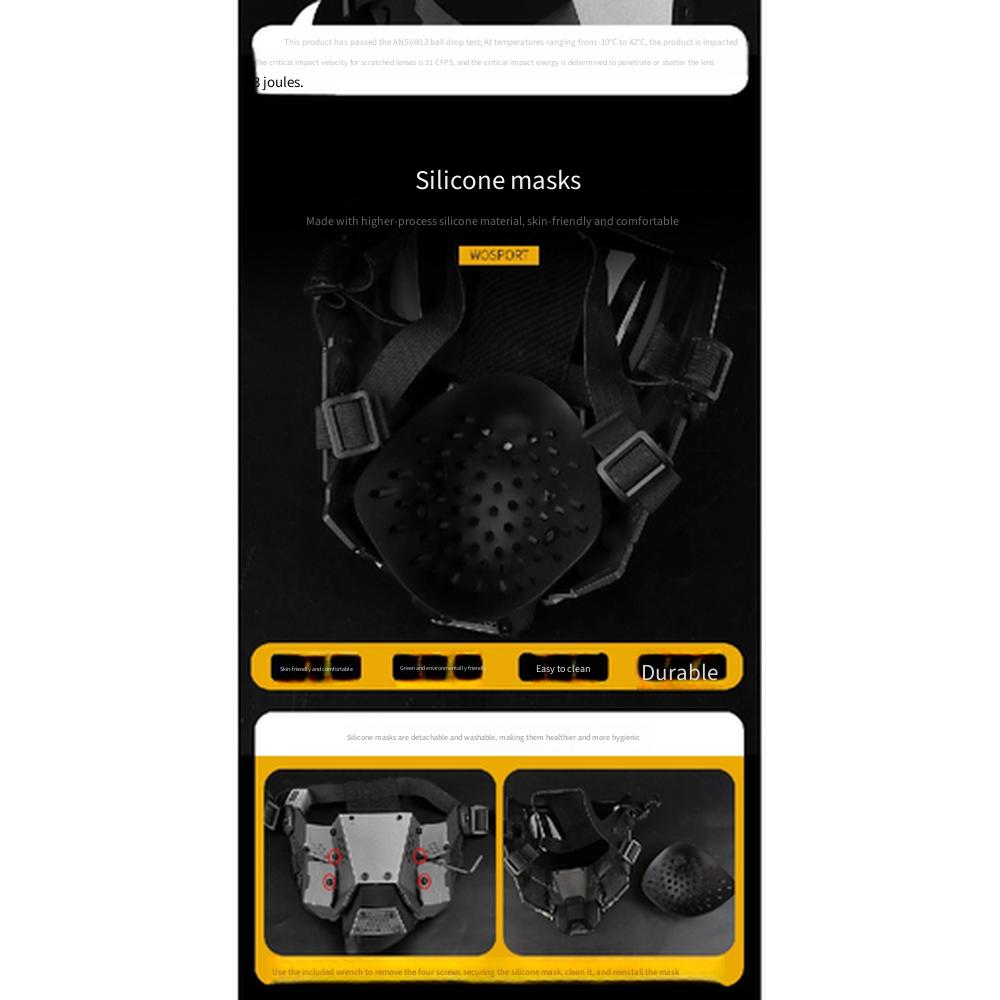 Sci‑Fi Techwear Mechanical Half‑Helmet Mask, Futuristic Cosplay Role‑Play Face Cover For Outdoor Dress‑up Prop