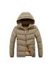 Light Cotton Coat Men's Winter Fashion New Solid-colour Slim Removable Cap Thickened Hooded Comfortable and Versatile Jacket