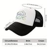 Introvert Floral Design Trucker Hat Polyester Mesh Baseball Cap Casual Unisex Adjustable Headwear