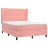VidaXL Divan Bed with Mattress Pink 140x190 Cm Velvet - Model 3129272