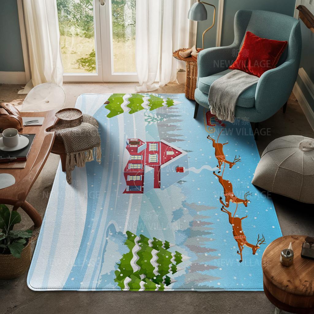 Koberec ke vchodu do domu Rohožka ke dveřím do domu Obývací pokoj Vana Koupelna Protiskluzové koberce s absorpcí vody vana Veselé Vánoce zima