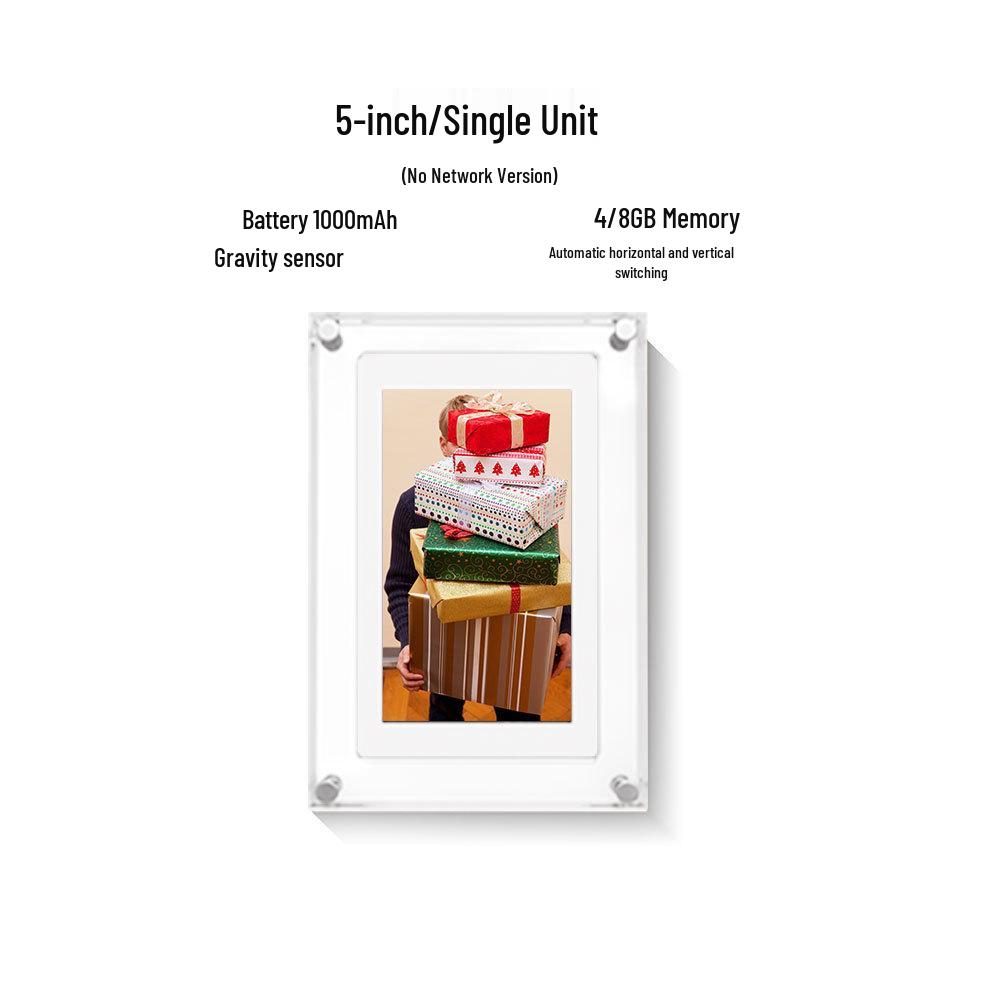 Digital Acrylic Photo Frame: 5-inch, 7-inch, 10-inch, 4G/8G Memory - Ideal for Cross-border Promotions and Business Gifts