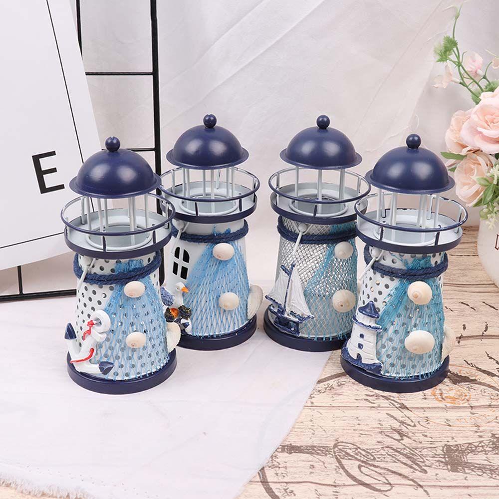 

Metal Wedding Party Table Lighthouse Candlestick Candle Holder Mediterranean Tower Candle Stand A