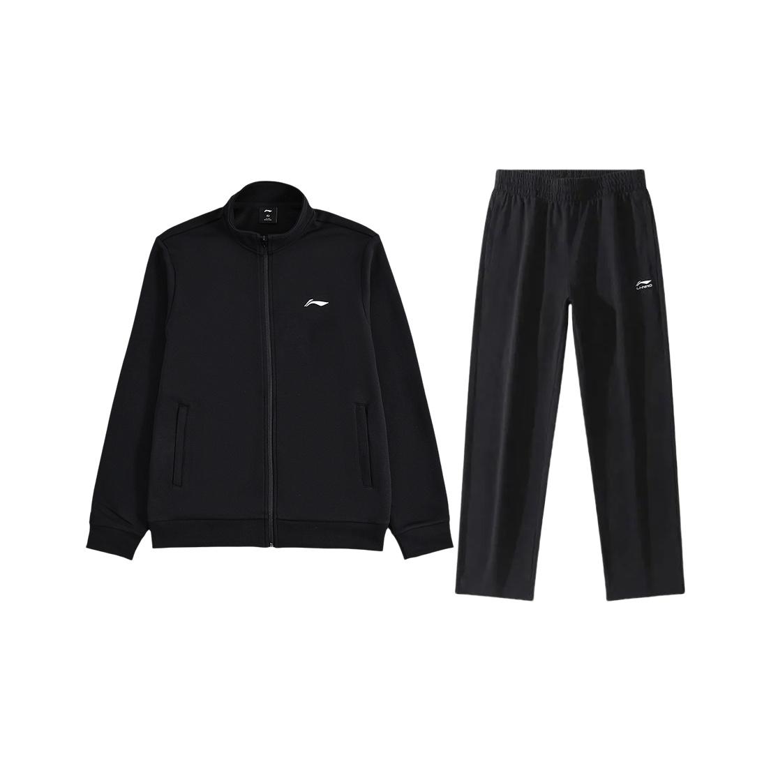 

Li Ning Спортивная Модная Серия Коллекция Кампус Простой Удобный Трендовый Для Улицы Повседневный Дышащий Спортивный Костюм Мужской костюм YWDV349-1+AKLUC03-1 XL