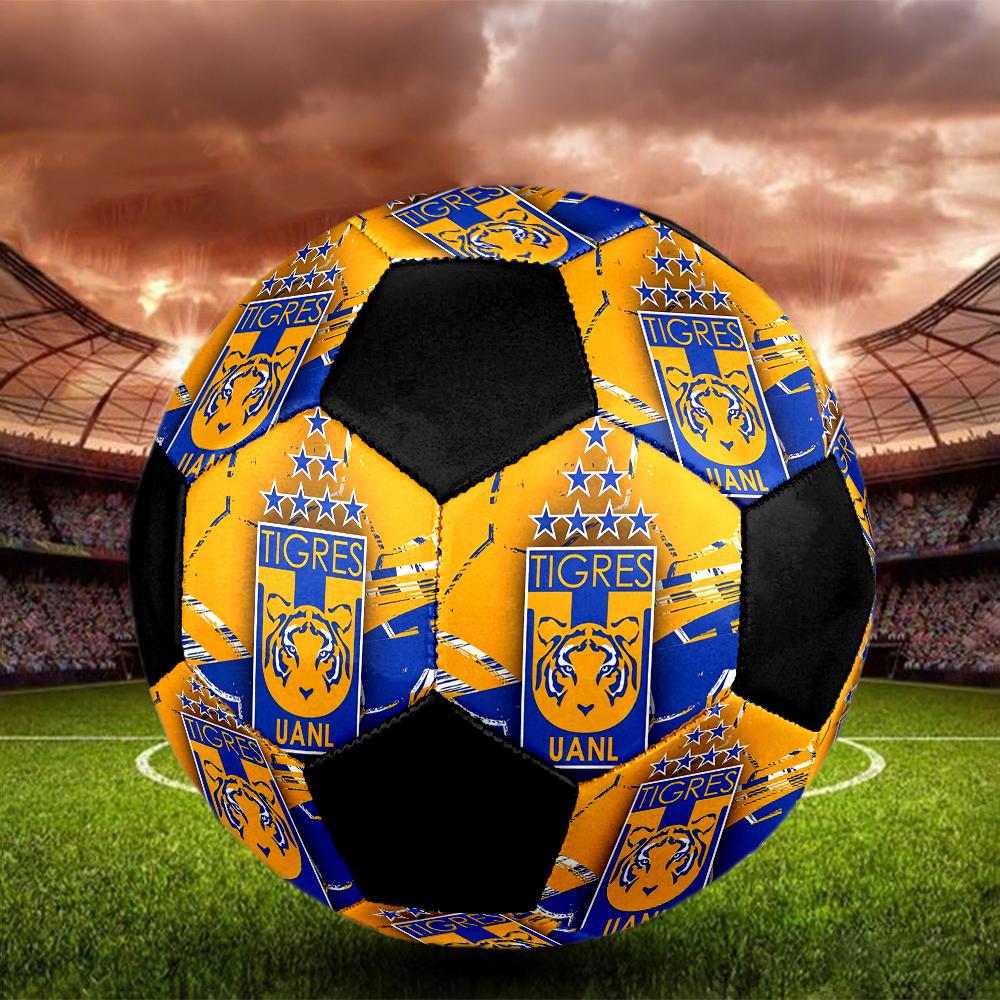 SIZE 5 León FC Soccer Ball Colorful All Ages Machine Stitched PVC Competition Ready Durable High-Bounce