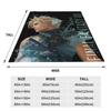 Flannel Throw Blanket Cloud Strife Final Fantasy 7 Games FF7 Warm Plush Blankets Soft Bedspread for Bed Living room Home Picnic