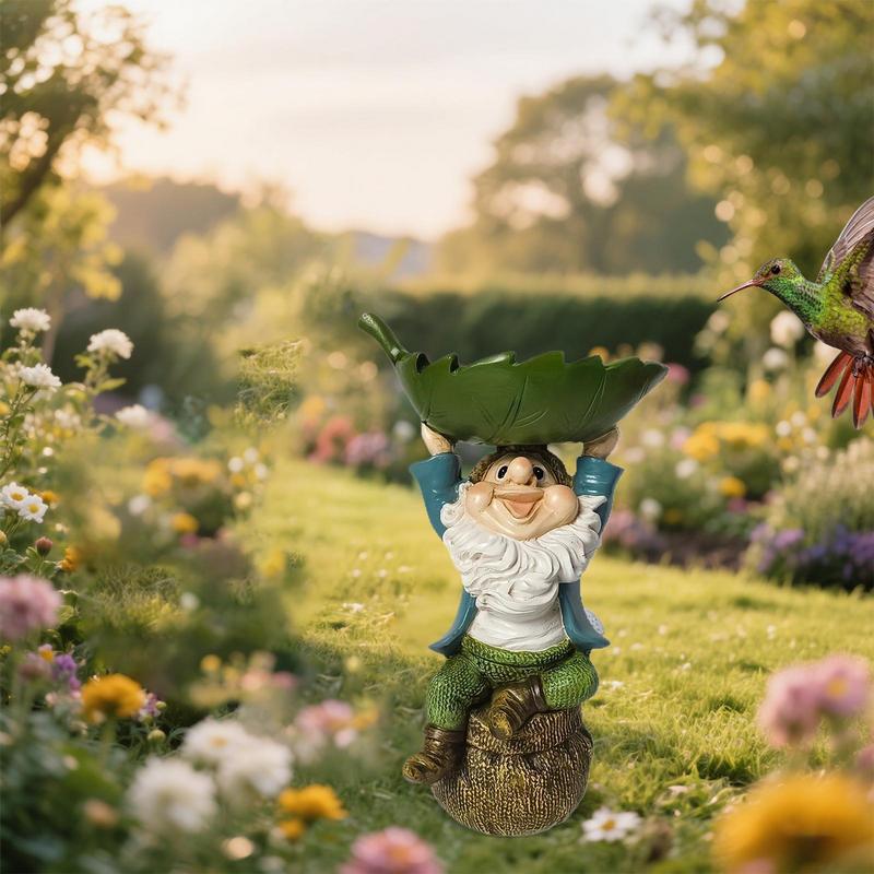 

Bird Feeders For Outside Gnome Bird Feeder Resin Birdbaths Waterer Decor Leaf Gnome Statue Bath For House Deck Yard Patio Lawn China Mainland