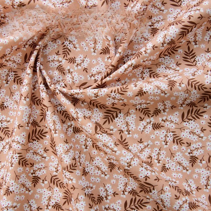 Classics Pastoral Floral Poplin Cotton Fabric DIY Children's Wear Cloth Make Bedding Quilt Decoration Home Sewing Cloth
