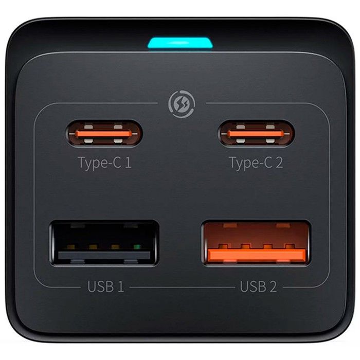 Adaptateur secteur - BASEUS - GAN3 PRO - 65W - 2xUSB + 2xUSB-C - Charge rapide