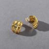 Premium Metal Simple C-Shaped Micro-Set Diamond S925 Silver Needle Earrings Stylish And Simple Must Enter Earrings