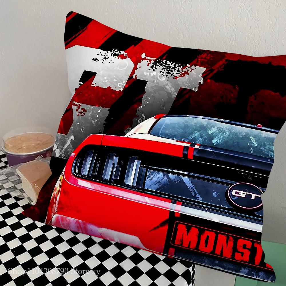 1 τεμ. Μόδα Αυτοκινήτου Λογότυπο F-Ford M-MustangS Μαξιλάρι Υπνοδωμάτιο Καναπές Αναψυχή Άνεση Μαξιλάρι Αυτοκίνητο Σαλόνι Διακόσμηση Σπιτιού