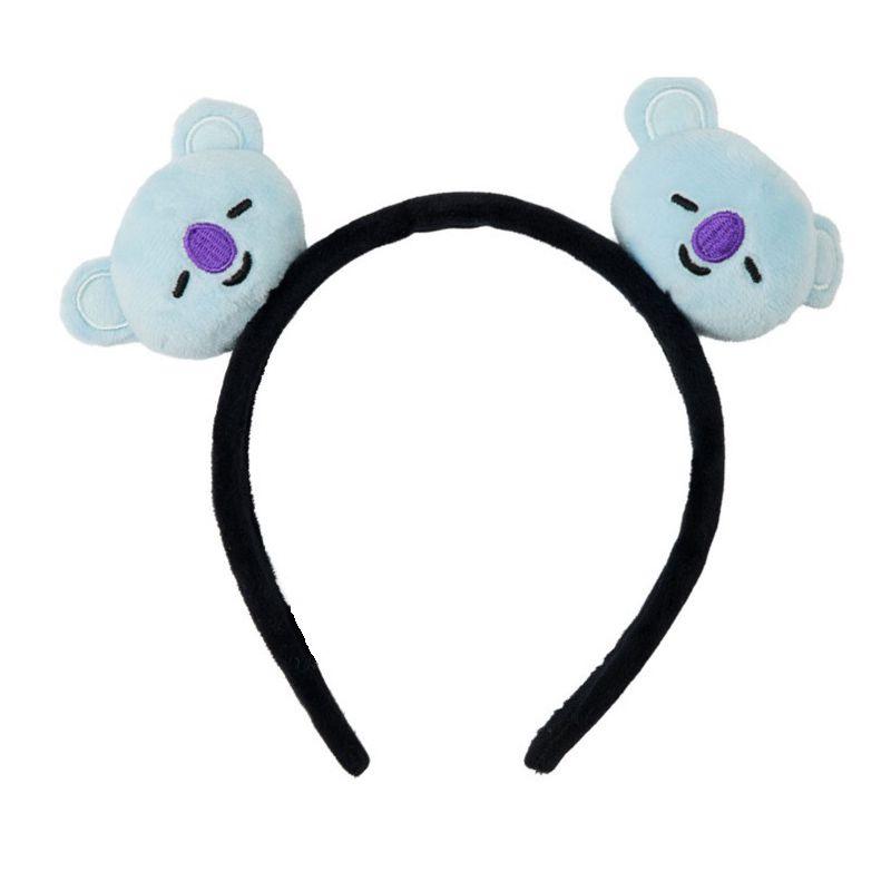 Bt21 Line Friends 3D Plüsch Stirnband für Frauen Weich und Bequem Chimmy Ohren Haarreif Band
