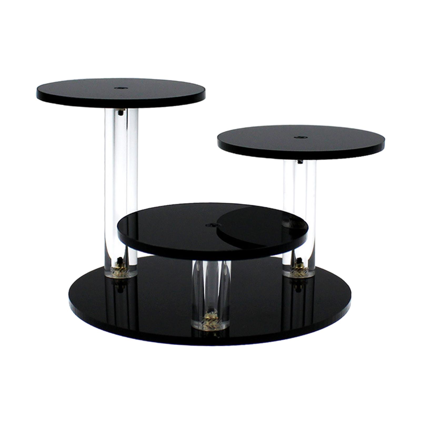 

Round Acrylic Finger Ring Riser 3 Layer for Collectibles Mini Figurines чёрный