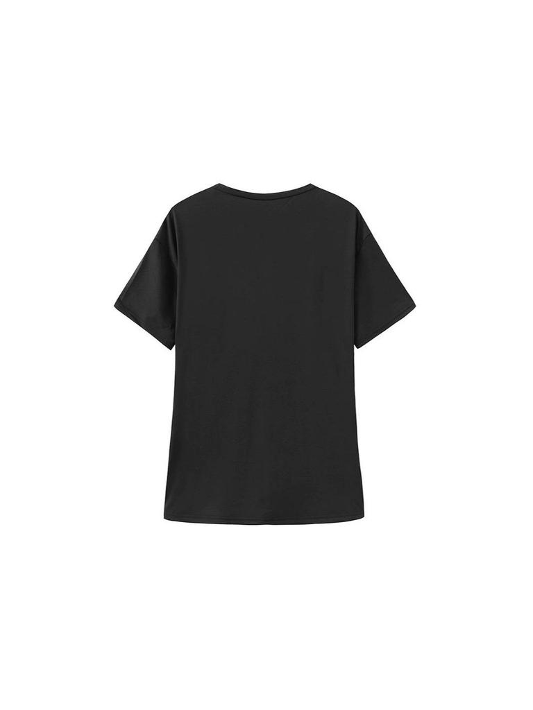 Ziyuan Unisex 67 Printed Casual Loose Short Sleeve Round Neck T-shirt