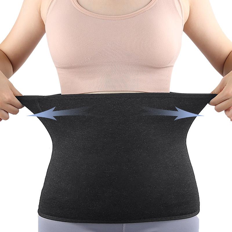 Double-layer 360-degree High-elastic Inner Coffee Velvet Sports Abdominal Belt, Thickened Warm Cylinder Waist Protective Gear In Winter