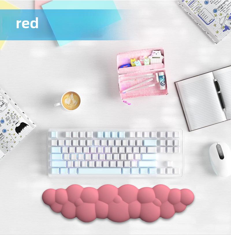 Vendita Calda Supporto da Polso in Memory Foam a Tinta Unita per Tastiera per Digitazione su Desktop