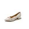 High heels thick heel pointed 2025 spring new wedding shoes Mary Jane shoes 2219-13 commuter style