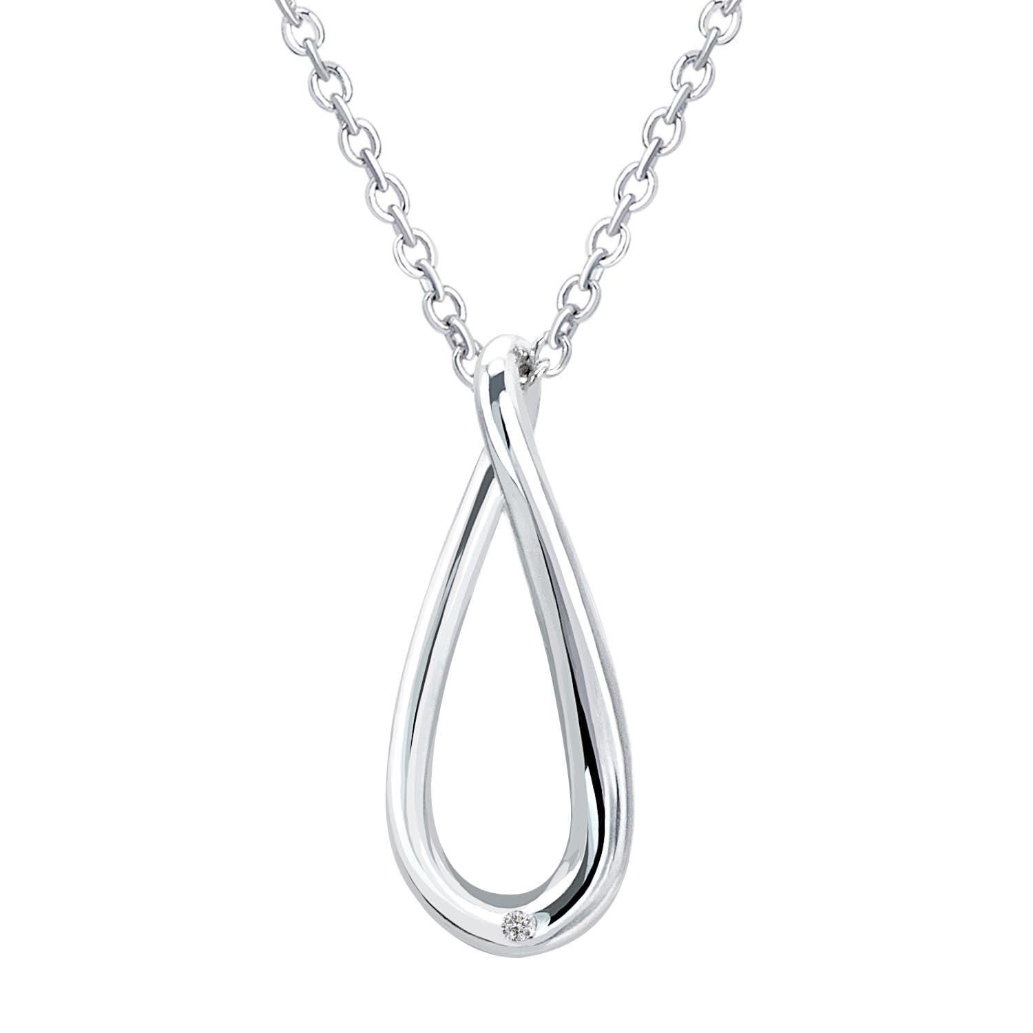 

Necklace Infinity Design Silver 925 [Lara Christie] Women s [WHITE Label] p14004-w срібний