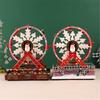 Rotating Christmas Ferris Wheel with LED Lights Musical Holiday Desktop Ornament Tabletop Decoration for Home Office