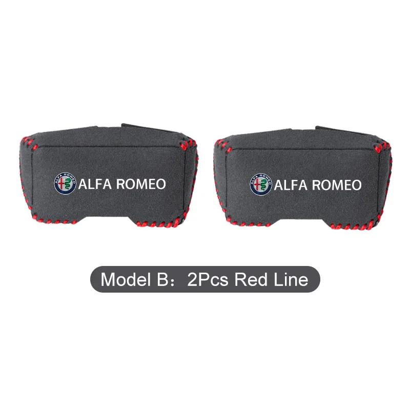 Car Stickers For Alfa Romeo Car Seat Belt Buckle Suede Wear Resistant Protector Cover For Alfa Romeo 4C 159 166 Spider Giulia Gi