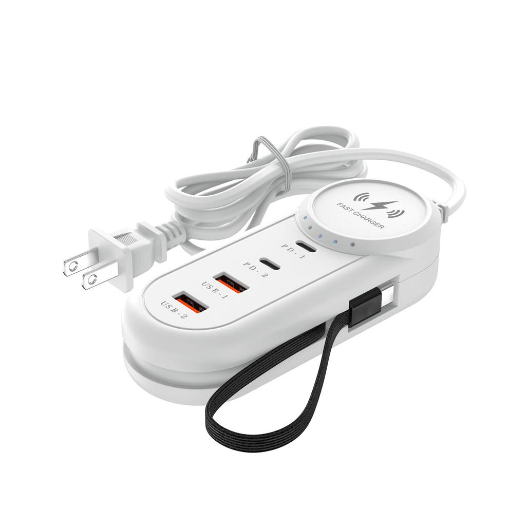 Multi-Port Android Charger with Dual USB & Type-C Power Strip